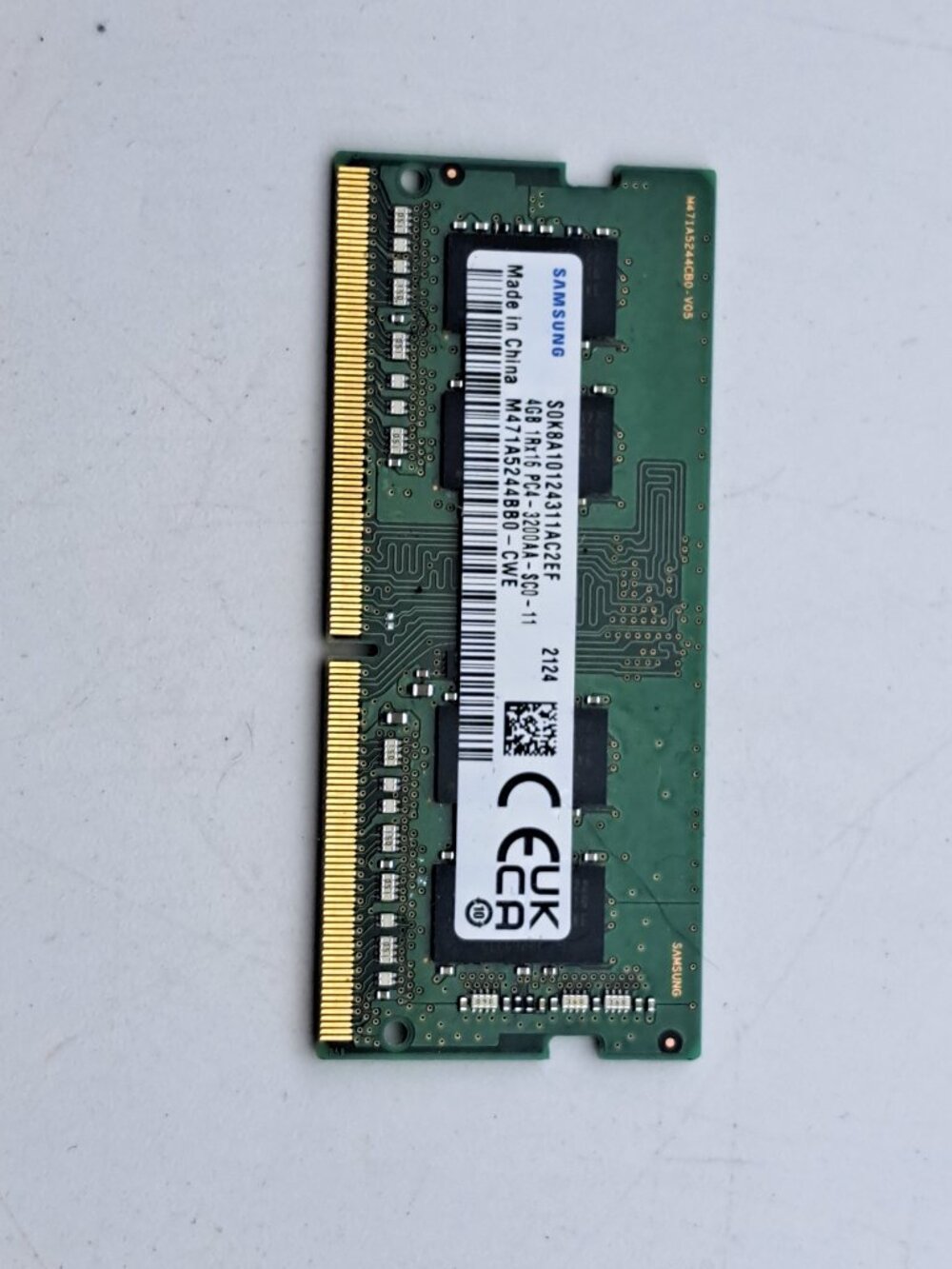 Samsung 4GB DDR4-3200 SODIMM laptop memory RAM